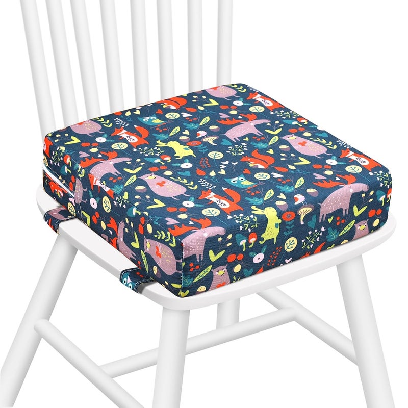 Zicac Portable High Chair Increasing Seat Cushion for Travel Dining Seat Pad for Toddler Kids Baby Infant Washable Thick Chair Seat Pads (Forest Green) - Image 1